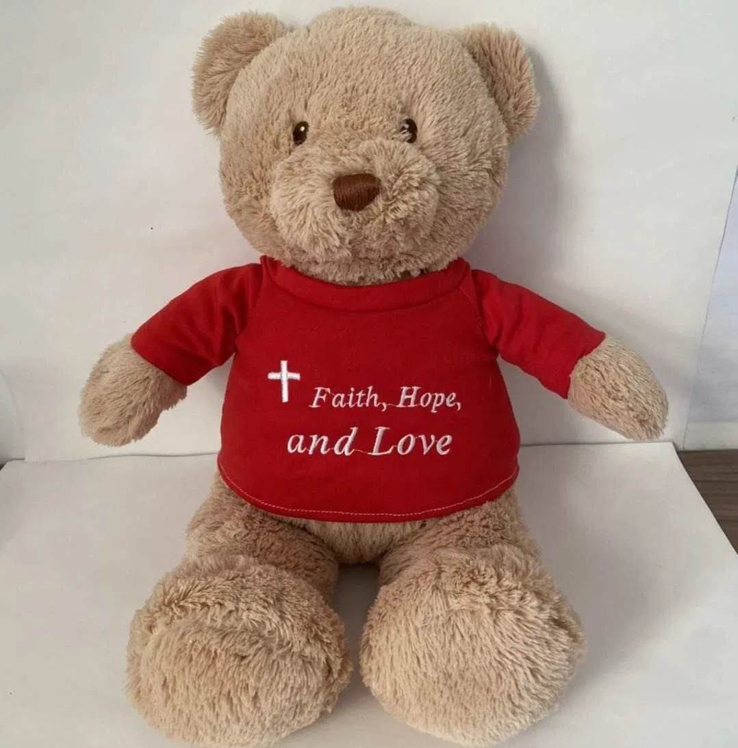 Osito de peluche suave marrón personalizable y personalizado para niños, juguete para bebés