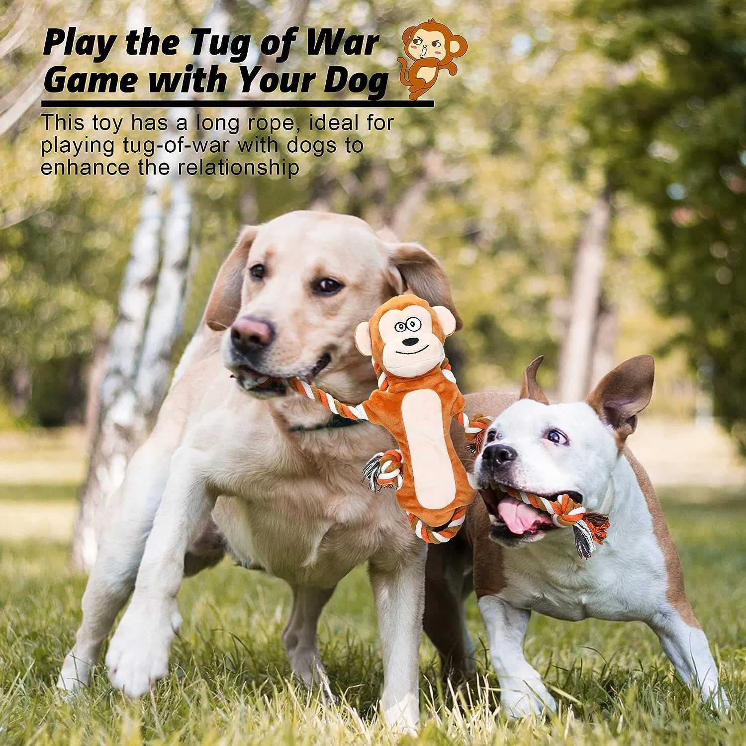 Juguete de peluche para perros grandes y agresivos, juguetes para perros indestructibles con sonido