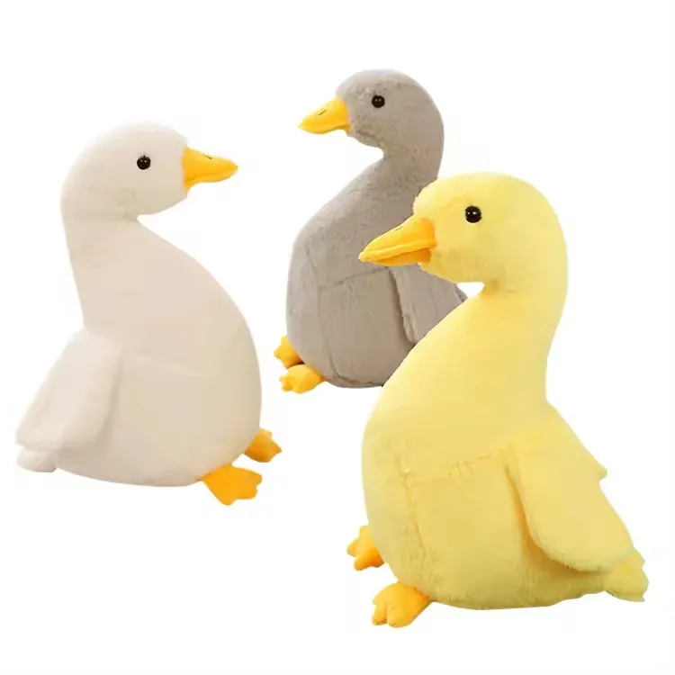 Juguete de peluche pato educativo Kawaii relleno