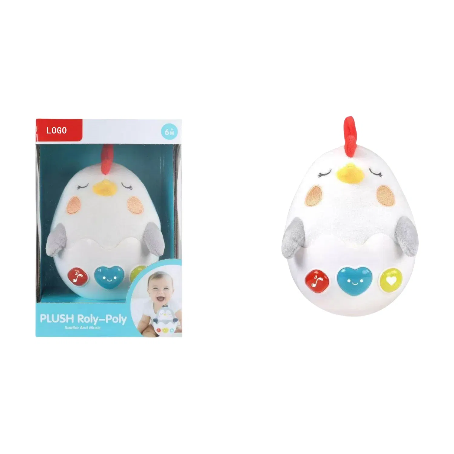 Juguete de peluche educativo iluminado al por mayor para juguetes interactivos para bebés