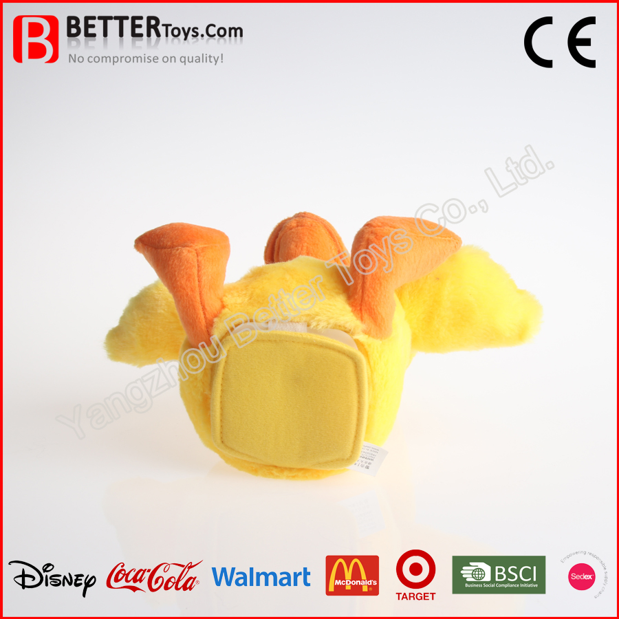 Pato de peluche amarillo musical eléctrico que canta, juguetes suaves eléctricos
