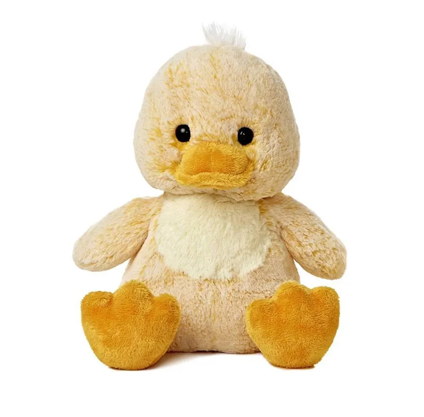 Juguete de peluche pato educativo Kawaii relleno
