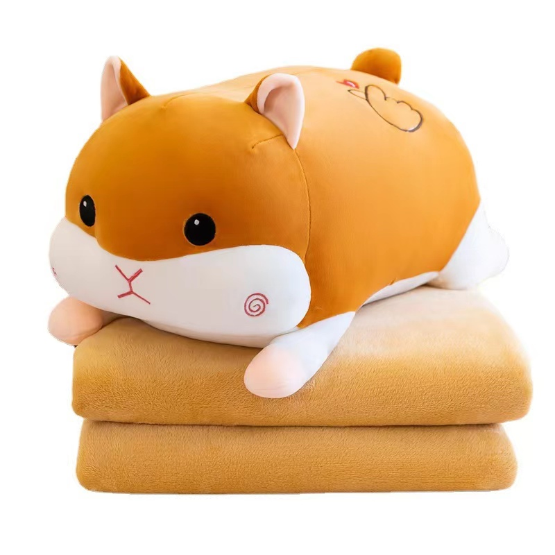 Almohada de diseño de hámster de manta juguetes de felpa caliente regalo personaje de dibujos animados