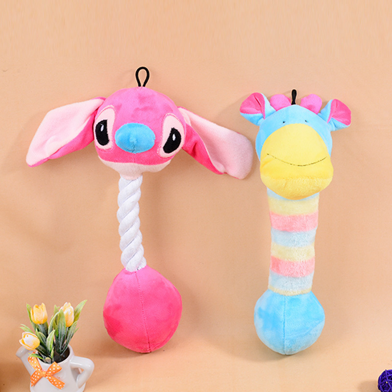 Precio mayorista Mercado Yiwu Juguetes para perros pequeños personalizados para limpiar dientes, masticar y hacer ruido, juguetes de peluche con modelado de animales, juguetes de cuerda con nudos para cachorros, fábrica