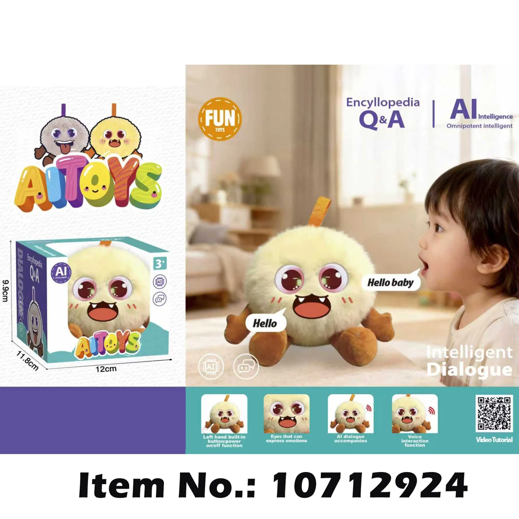 2026 Nuevo Robot Educativo Multilingüe de Juguete Controlado por APP Muñeca de Peluche Interactiva que Habla Regalo de Aprendizaje Temprano para Bebés y Niños