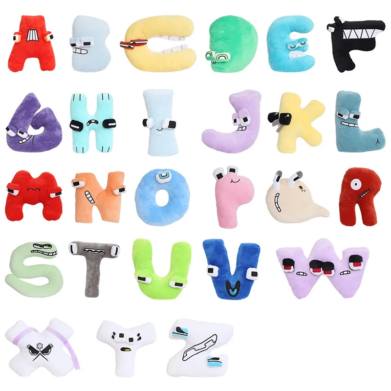Alfabeto Lore Monstruo de Alfabeto Peluche Cojín Figura de Acción Juguete Educativo para Niños Colgante