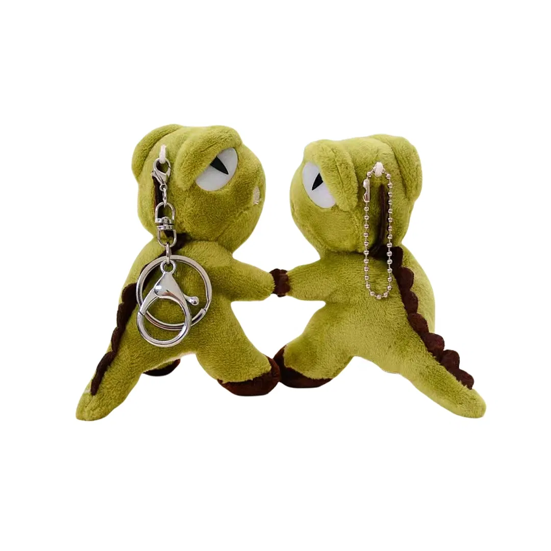 Dinosaurio Bordado Marca Propia Suave Peluche Muñeco Animal Juguete Personalizado Llavero