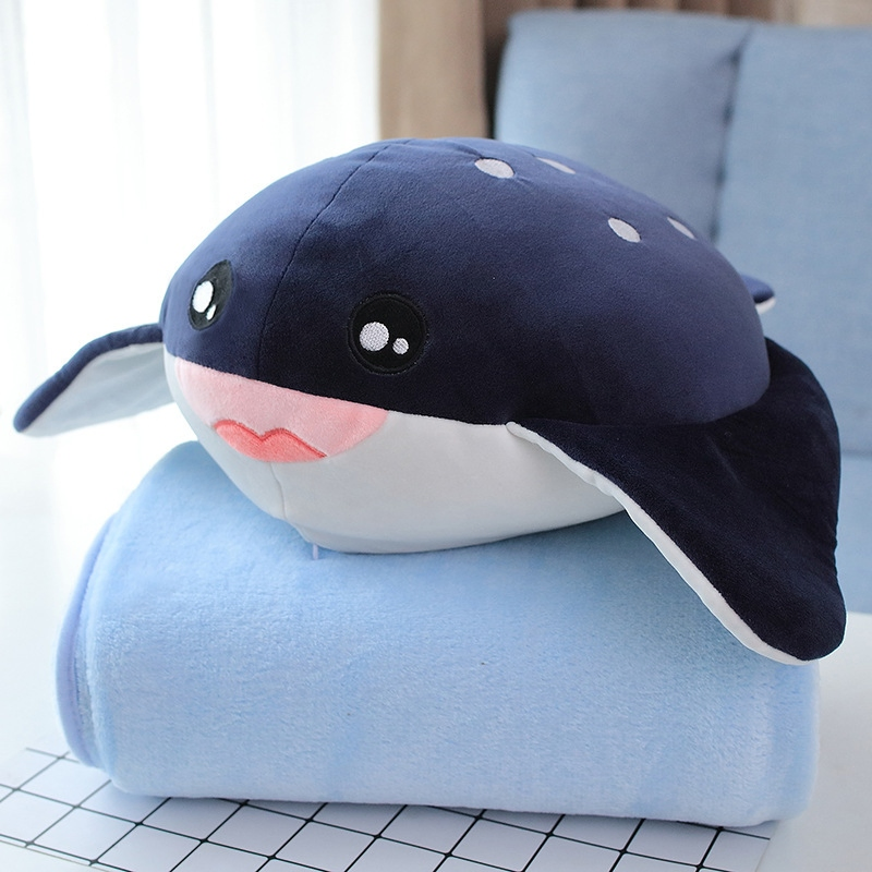 Lindo colgante de manta raya de peluche con manchas, juguete de animal marino de rayas, charm para bolso, regalo coleccionable
