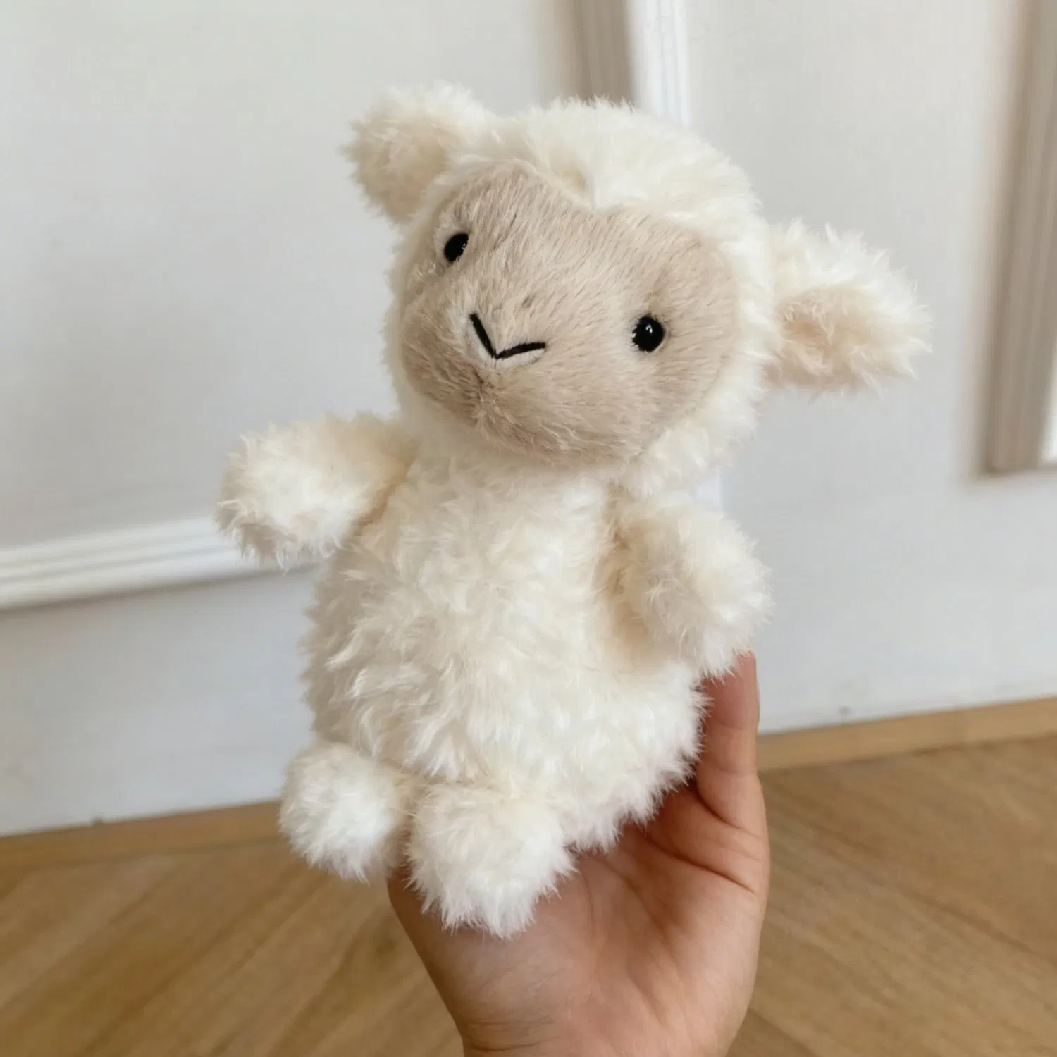 Mini Oveja de Peluche Curly Blanca, Linda Oveja de Peluche