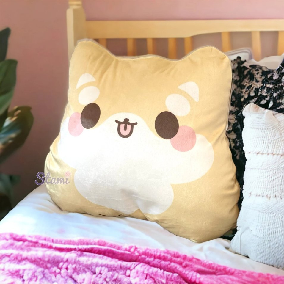 Fabricante OEM de precio mayorista sofá personalizado para sala de estar lindo redondo cuadrado para gatos y perros, cuello de dibujos animados encantador, súper suave, cojín de peluche personalizado de fábrica