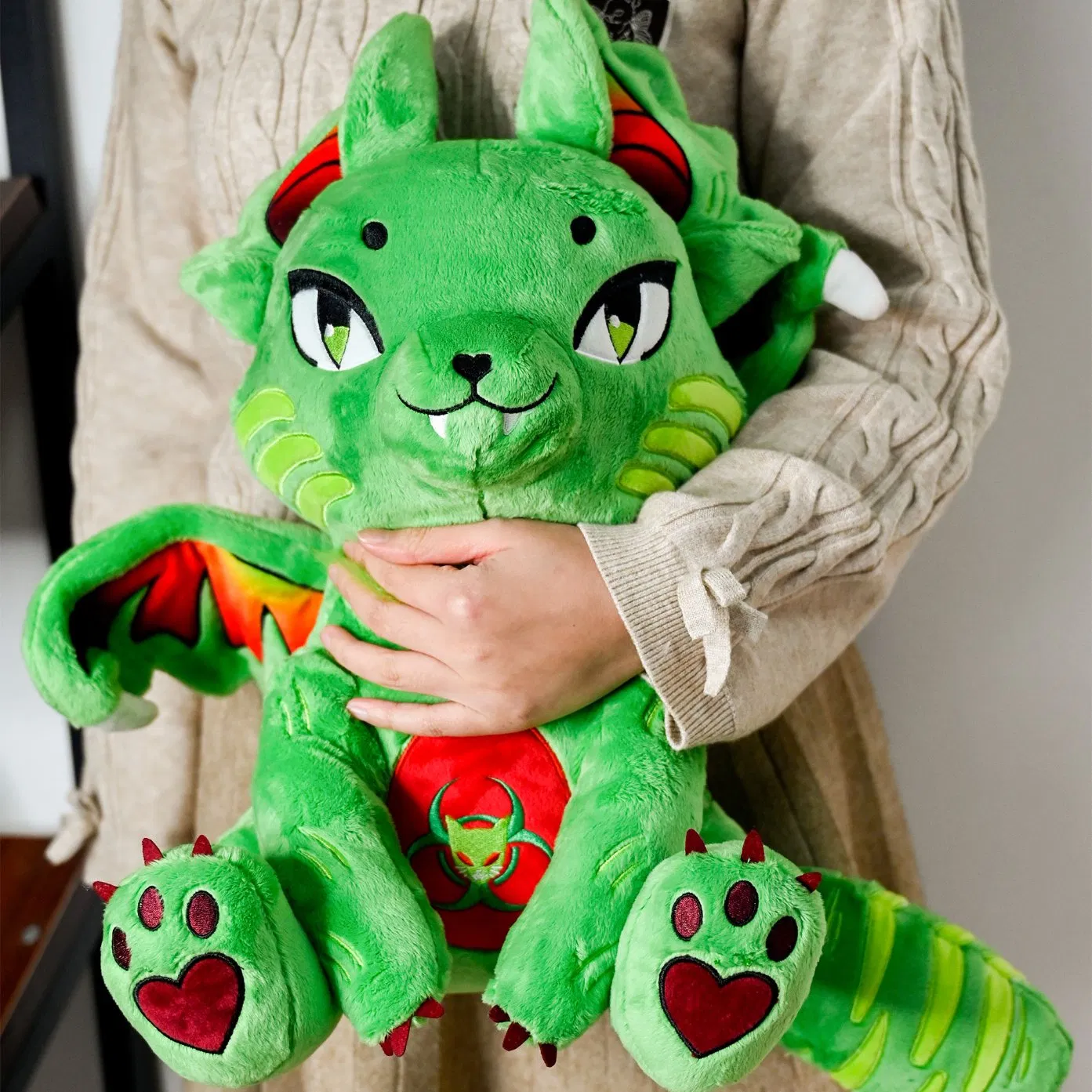 Juguetes de peluche coleccionables personalizados fabricados con materiales suaves y seguros para niños, adecuados para promociones corporativas, juguetes de peluche de mascotas NFC