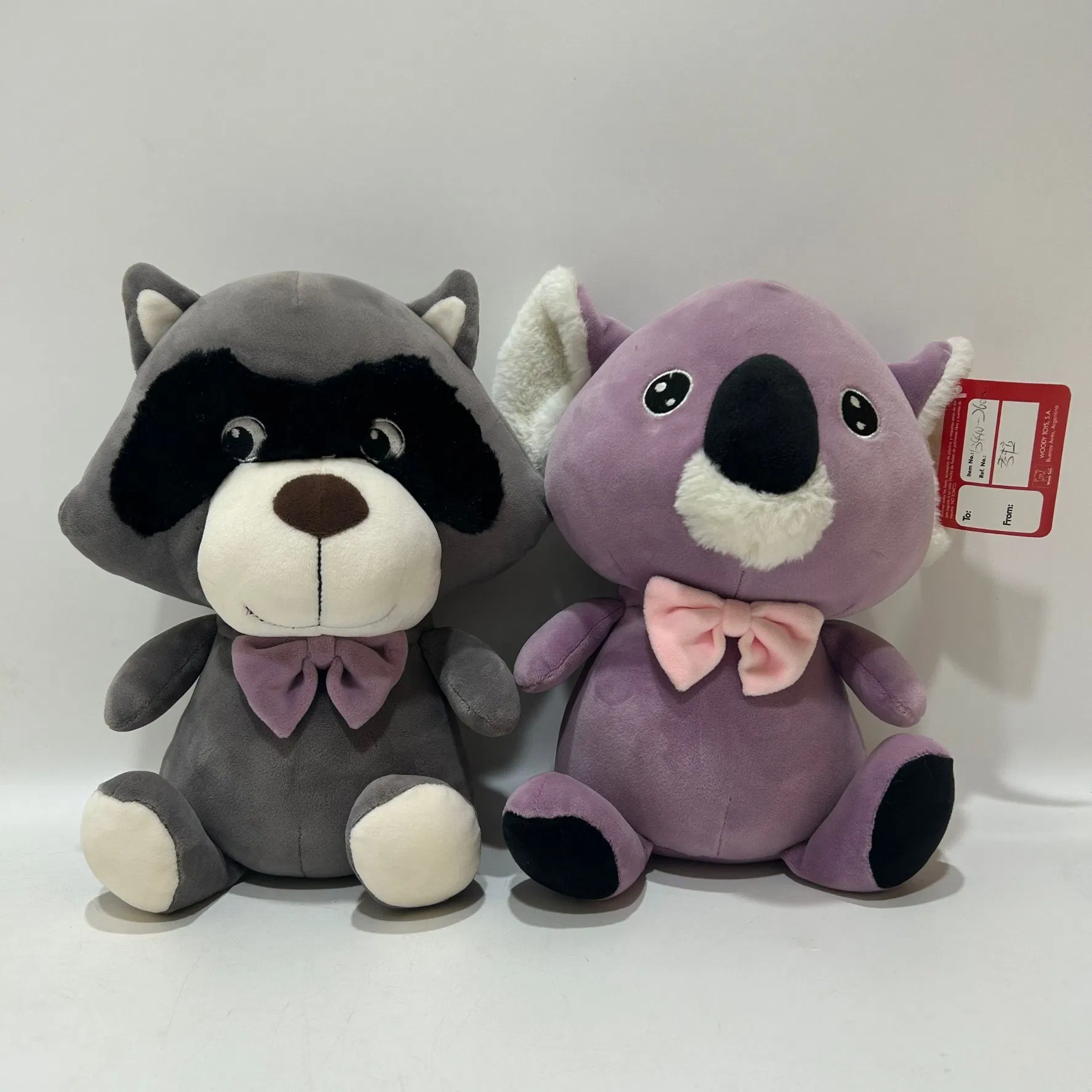 5 Animales de peluche elásticos súper suaves variados en perros, hipopótamo, zorro, etc