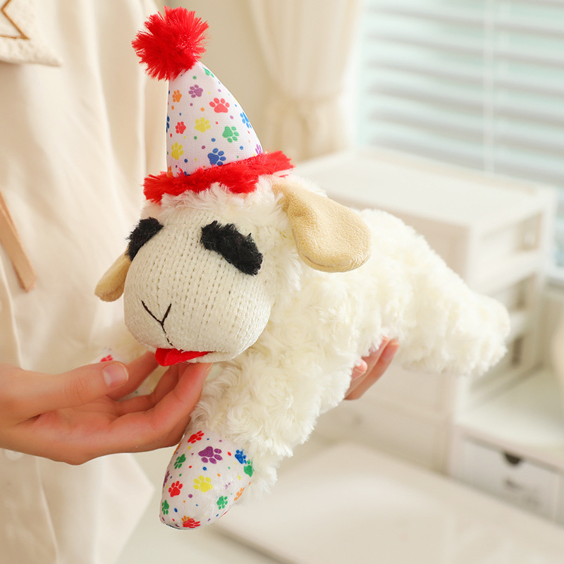 Venta Caliente Juguete de Peluche de Cordero de Cartoon Ecológico y Squeaky