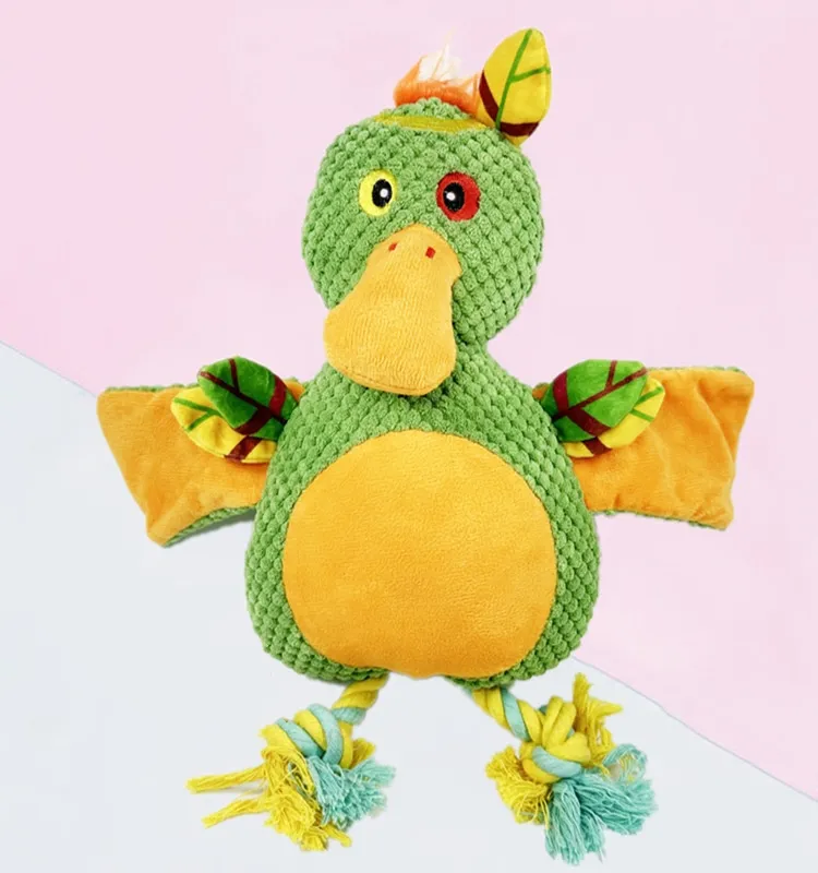 Juguetes interactivos para perros, diseño de forma de animal de felpa duradera, juguete para masticar educativo