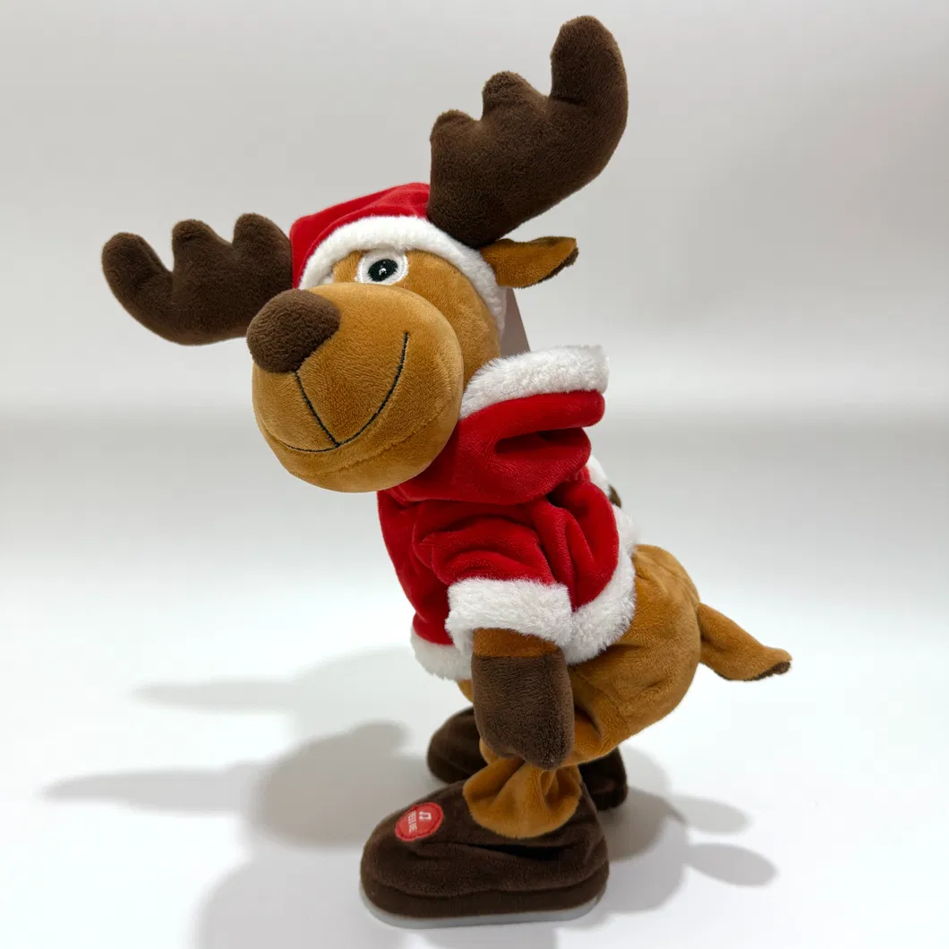 Juguete de peluche divertido que canta y baila para niños en Navidad