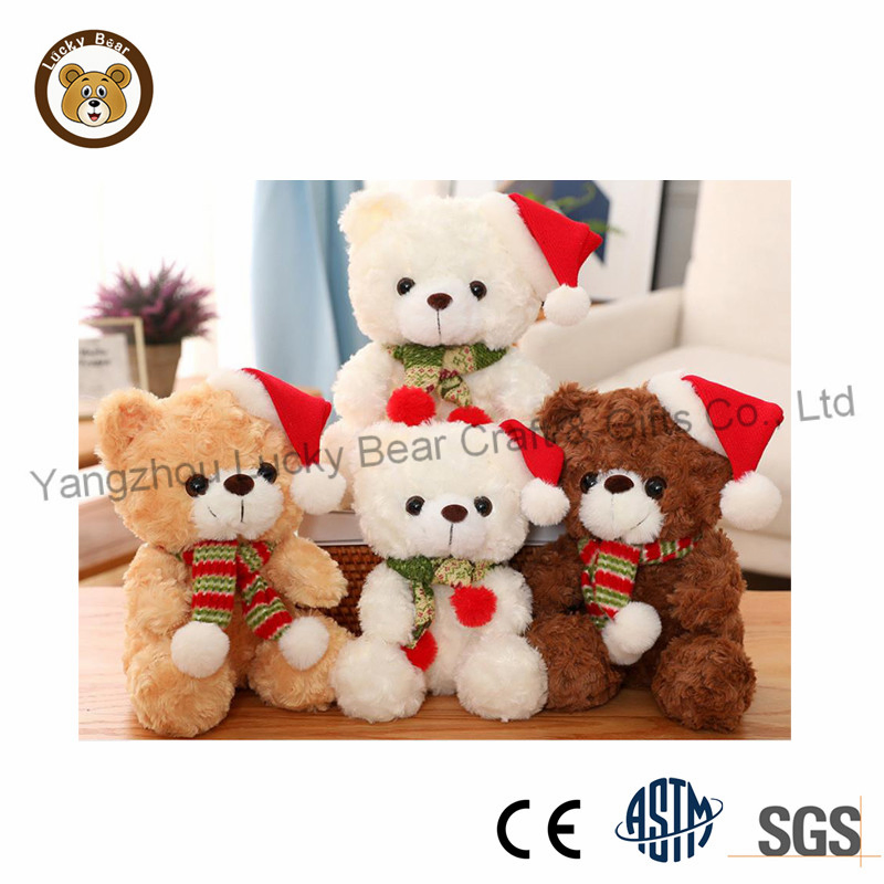Personalizar juguetes de peluche suaves para niños, osos de peluche navideños, regalos promocionales