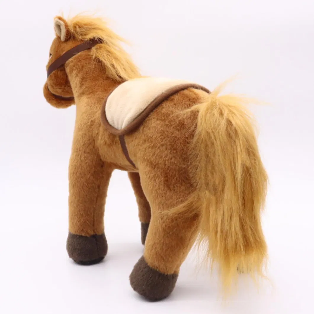 Juguete de peluche suave de caballo pony de pie al por mayor para niños