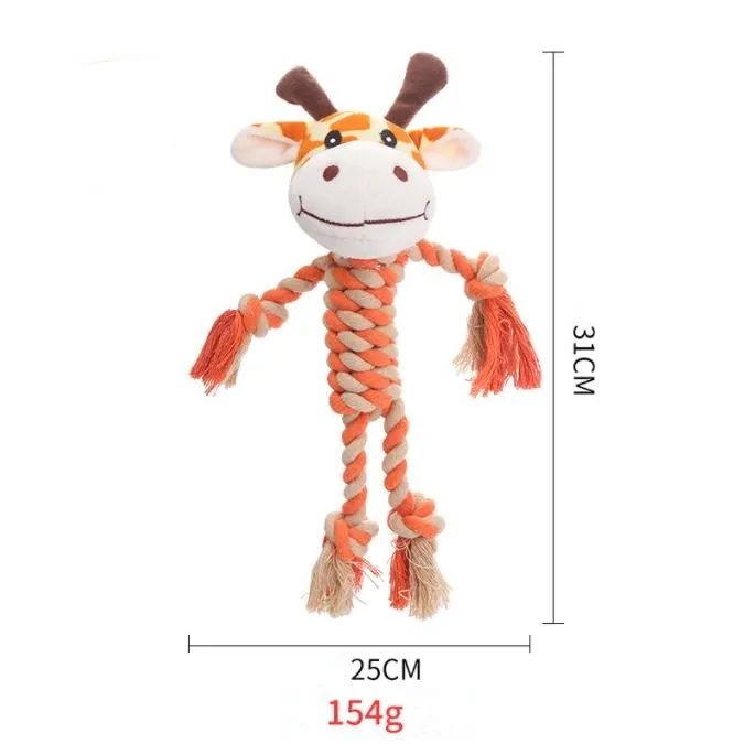 Juguetes para mascotas en forma de animal, juguetes de peluche para perros, juguetes de masticar, nudos de cuerda, juguete de peluche para mascotas