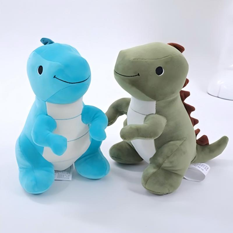 Juguetes de peluche de dinosaurio personalizados de tela elástica súper suave para bebés