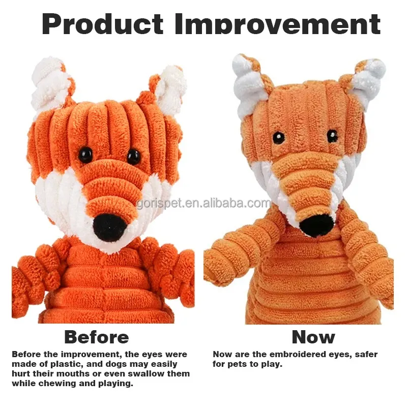 Juguete de masticar de lujo para perros, indestructible, interactivo, de peluche con sonido, juguete divertido en forma de animal para la limpieza dental