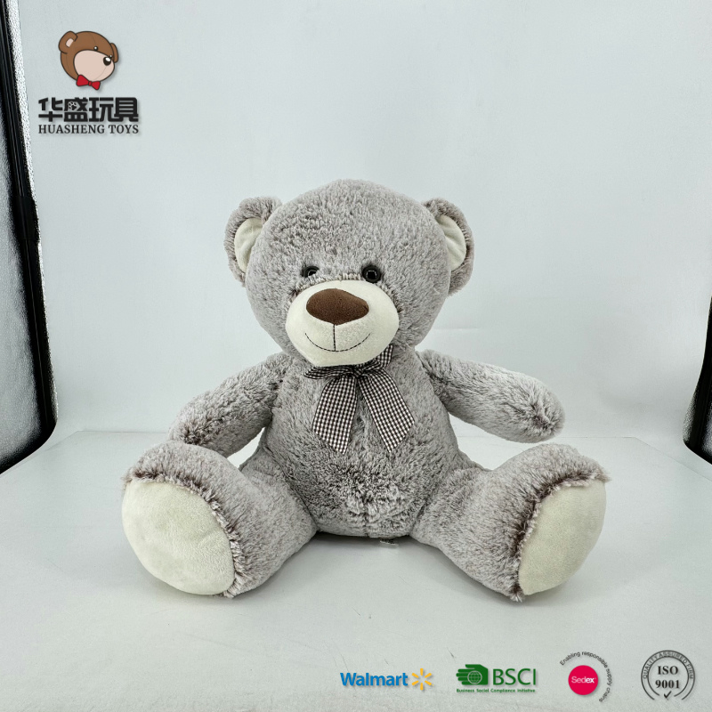 Juguetes de peluche de oso pardo de calidad premium con logo personalizado de oso de peluche