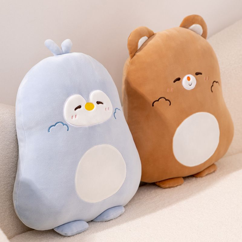 Precio al por mayor Peluche Personalizado Diseño a Medida Animales Suaves Muñeca Relleno Pingüino Conejo Rosa Dinosaurio Gato Oso Almohada Durmiendo Juguetes Fábrica