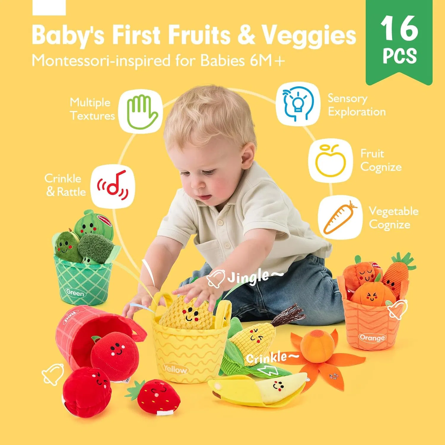 Juguetes de personajes de frutas y verduras de felpa adorables para niños