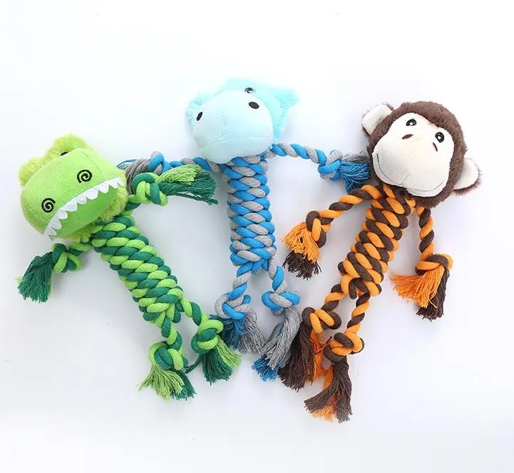 Juguetes para mascotas en forma de animal, juguetes de peluche para perros, juguetes de masticar, nudos de cuerda, juguete de peluche para mascotas