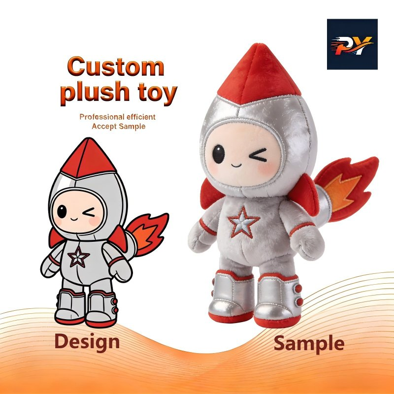 Muñeco de peluche personalizado Crea tu propia marca de peluche cohete regalo de aerolíneas juguete de peluche personalizado