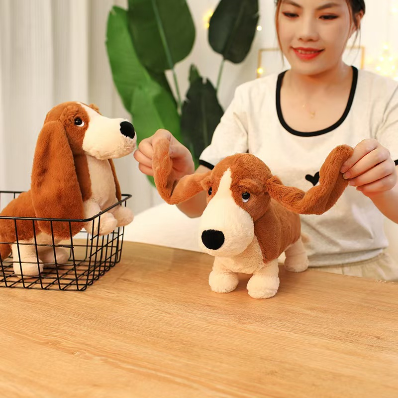 Animal de peluche de dachshund lindo y abrazable, perfecto para el tiempo de juego de los niños