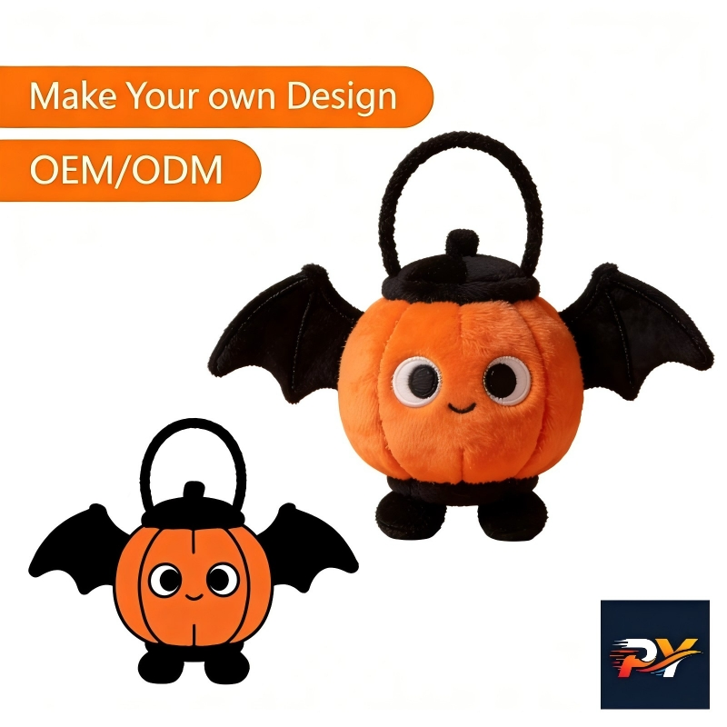 Juguete de peluche personalizado de algodón orgánico, fantasma, productos de Halloween, juguete de peluche personalizado