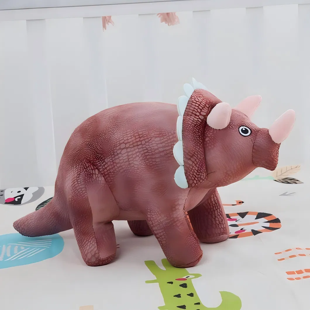 Juguetes de peluche de dinosaurio personalizados de tela elástica súper suave para bebés