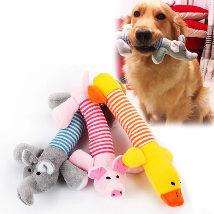 Juguetes de peluche ecológicos para mascotas con sonido, accesorios para el juego de perros