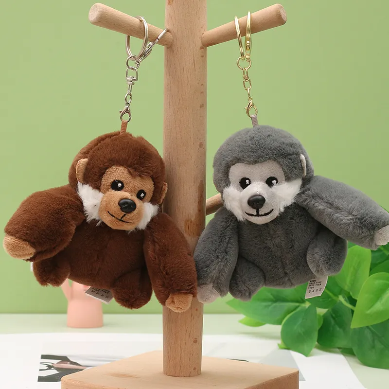 Juguete de gorila bebé personalizado, peluche de animal de peluche, llavero de mono de dibujos animados