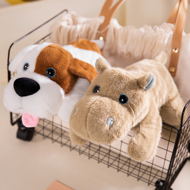 Precio mayorista fabricante OEM juguetes de peluche personalizados velboa suave peluche perro elefante conejo hipopótamo conejo animales de peluche con peso fábrica