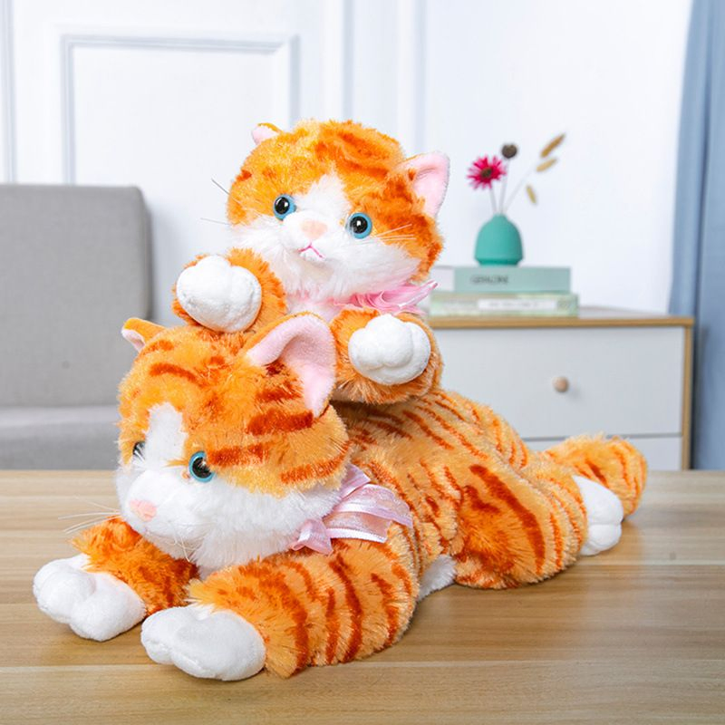 Precio mayorista regalos de cumpleaños personalizados para niños, diseño a medida, simulación realista, animales de peluche súper suaves, juguetes de gato de felpa, fábrica
