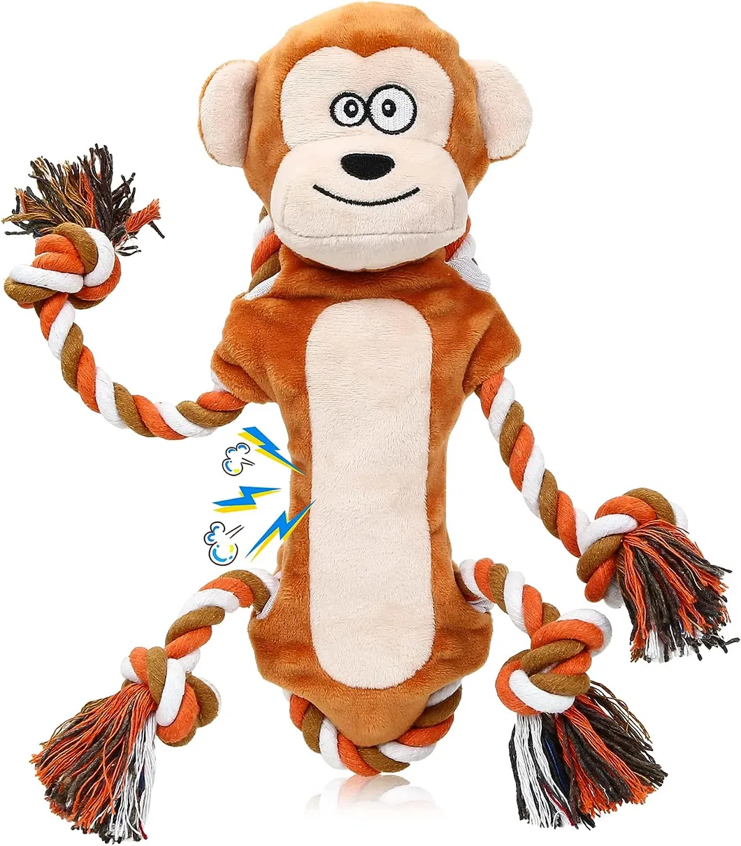Juguete de peluche para perros grandes y agresivos, juguetes para perros indestructibles con sonido
