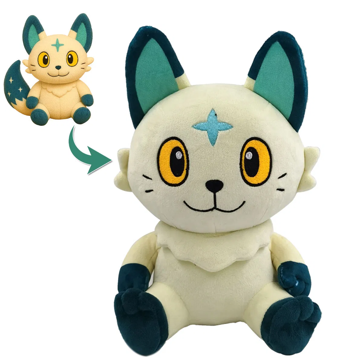Soluciones profesionales OEM ODM Juguete de peluche de zorro personalizado hecho de algodón orgánico, súper suave, cálido, juguete de peluche de anime para aniversarios, bolsa
