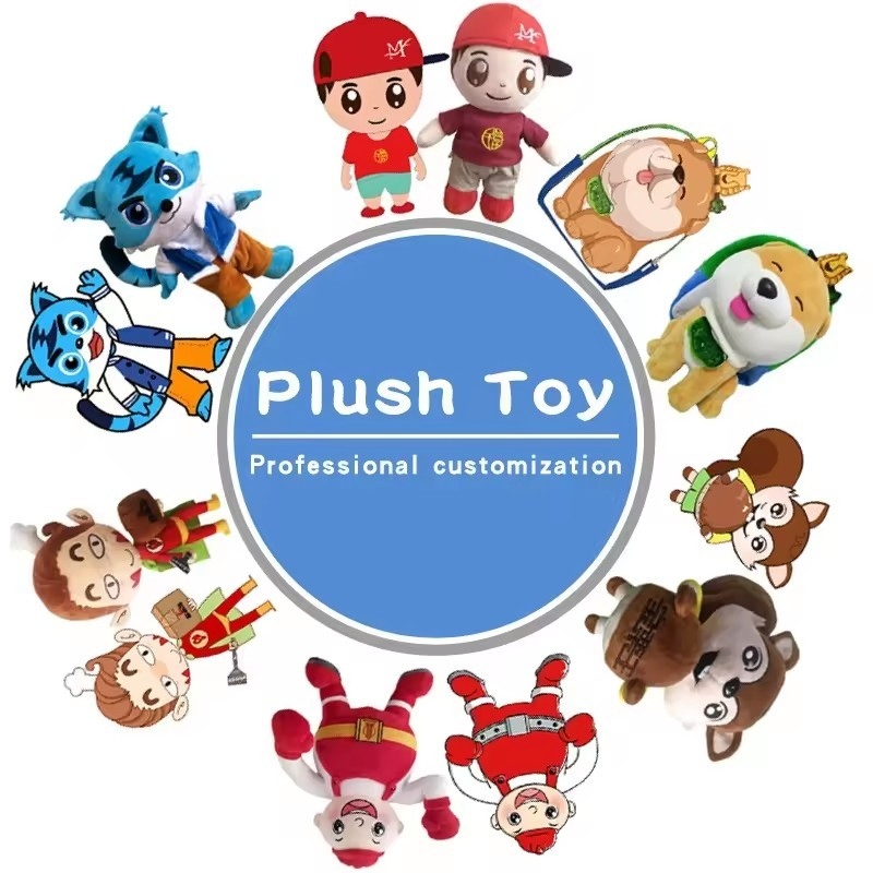 Muñecos de peluche de anime personalizados Mink 3D Juguetes para bebés educativos Fabricación Diseño personal Juguetes de animales de peluche