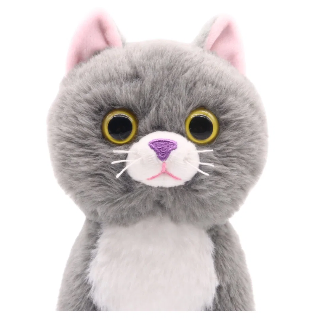 Juguete de gato de peluche suave y realista para niños, regalo de juguetes de peluche fabricado