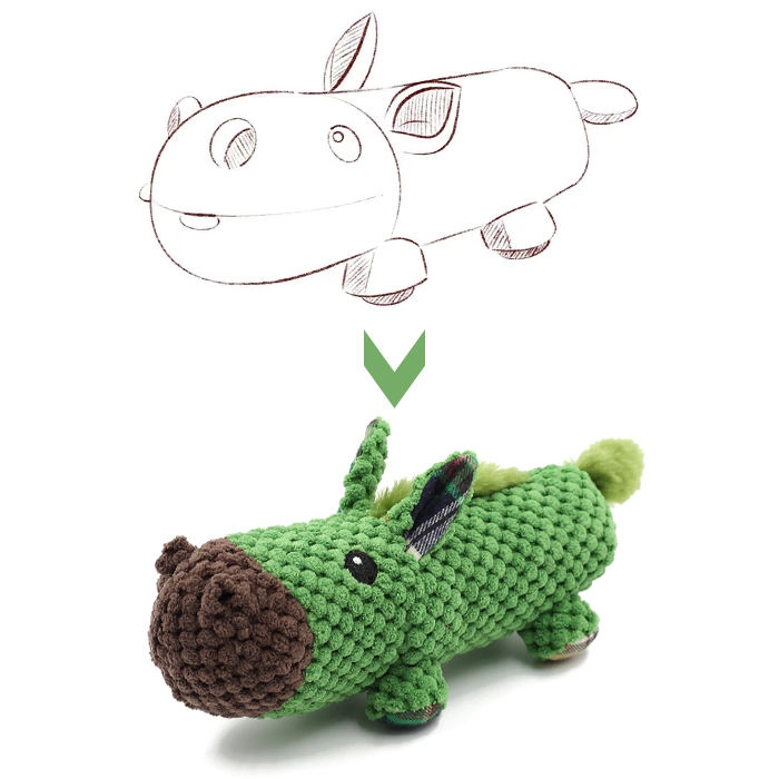 Juguete de peluche divertido para cachorros con forma de animal de peluche