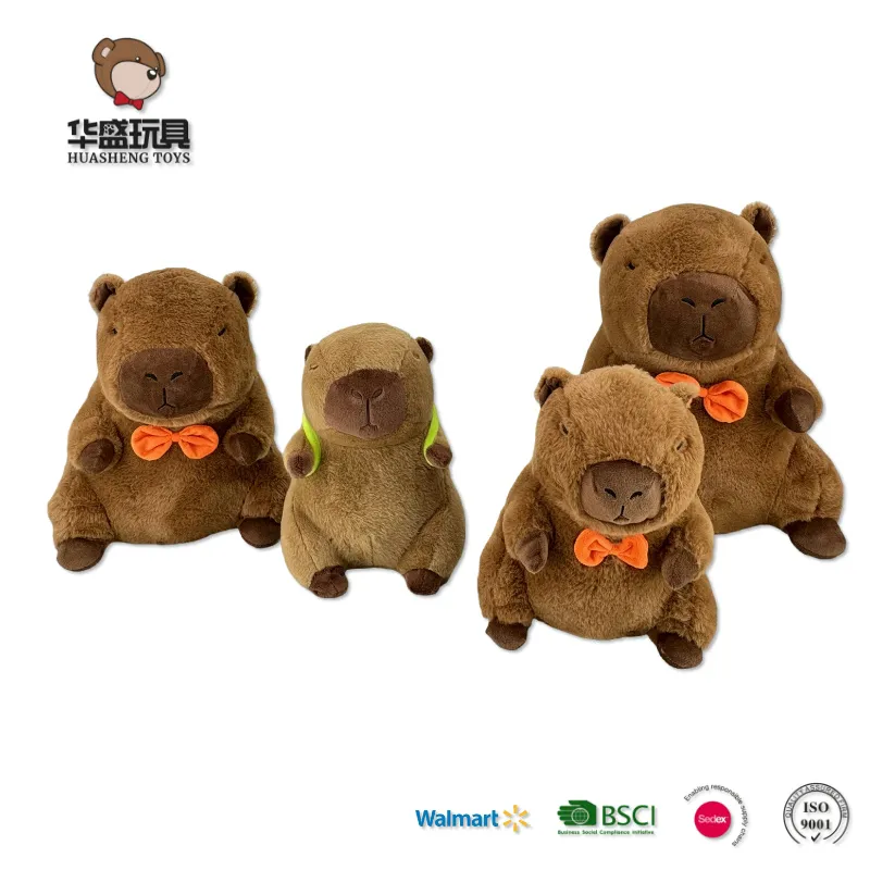 Productos calientes OEM ODM lindo juguete de peluche capibara animal de peluche