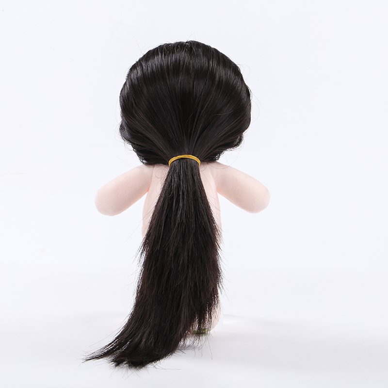 2023 Fabricante de Juguetes de Muñeca de Felpa Suave Personalizada Niña de Cabello Negro para Niños