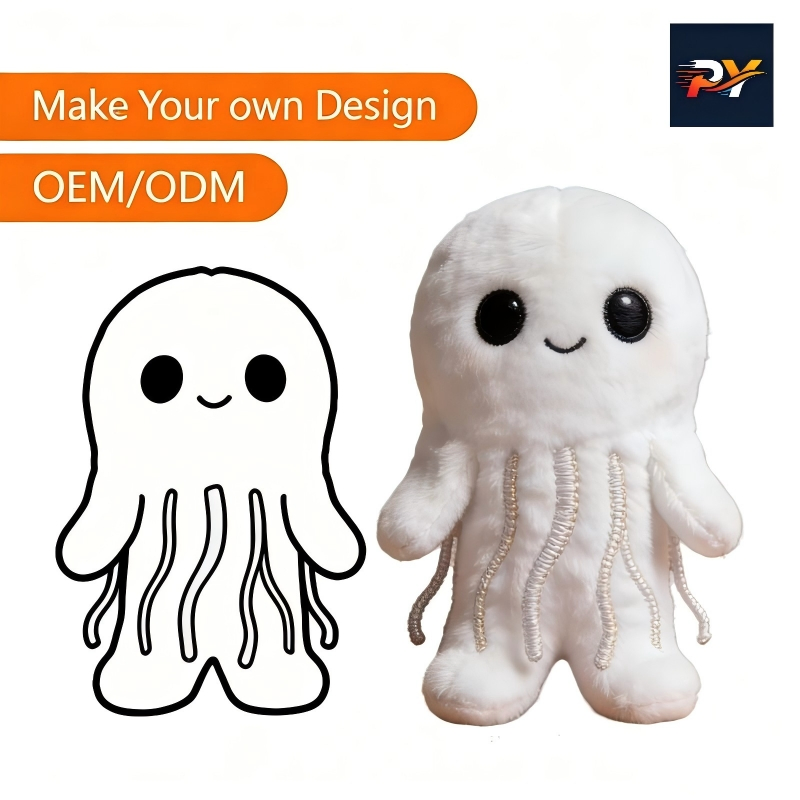 Juguete de peluche personalizado de algodón orgánico, fantasma, productos de Halloween, juguete de peluche personalizado