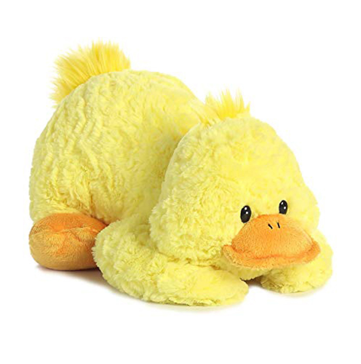 Juguete de peluche pato educativo Kawaii relleno