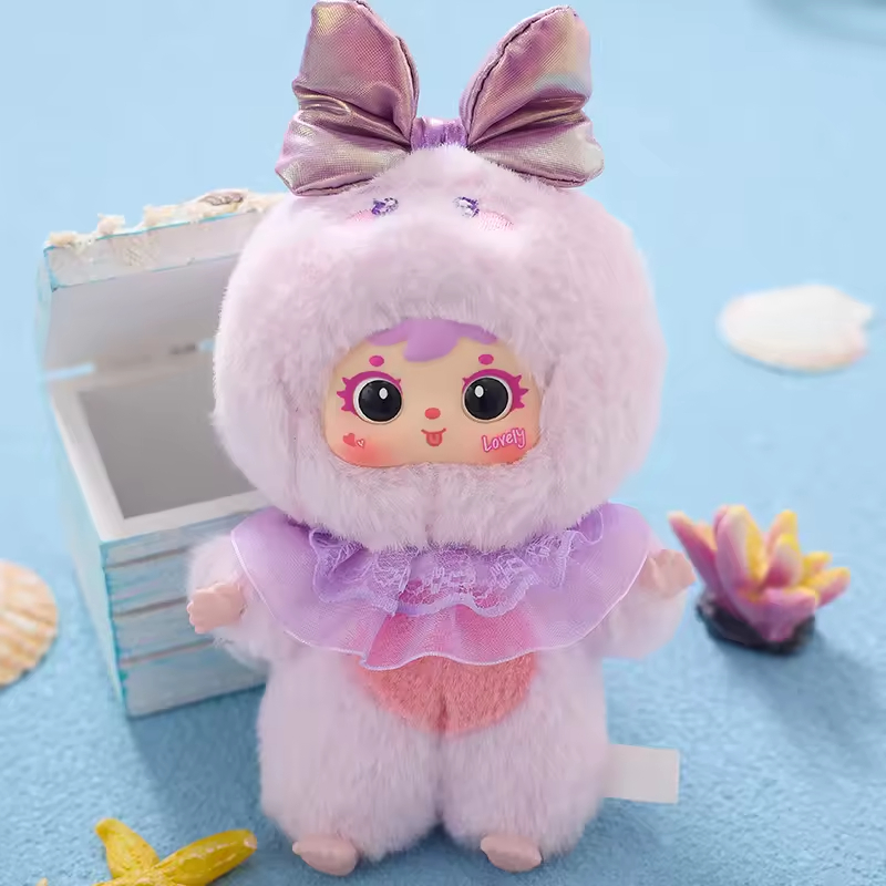 Colección de muñecos de peluche de fiesta en el mar en caja sorpresa, juguete de dibujos animados coleccionable para niños, regalo en caja de colores, juguetes unisex
