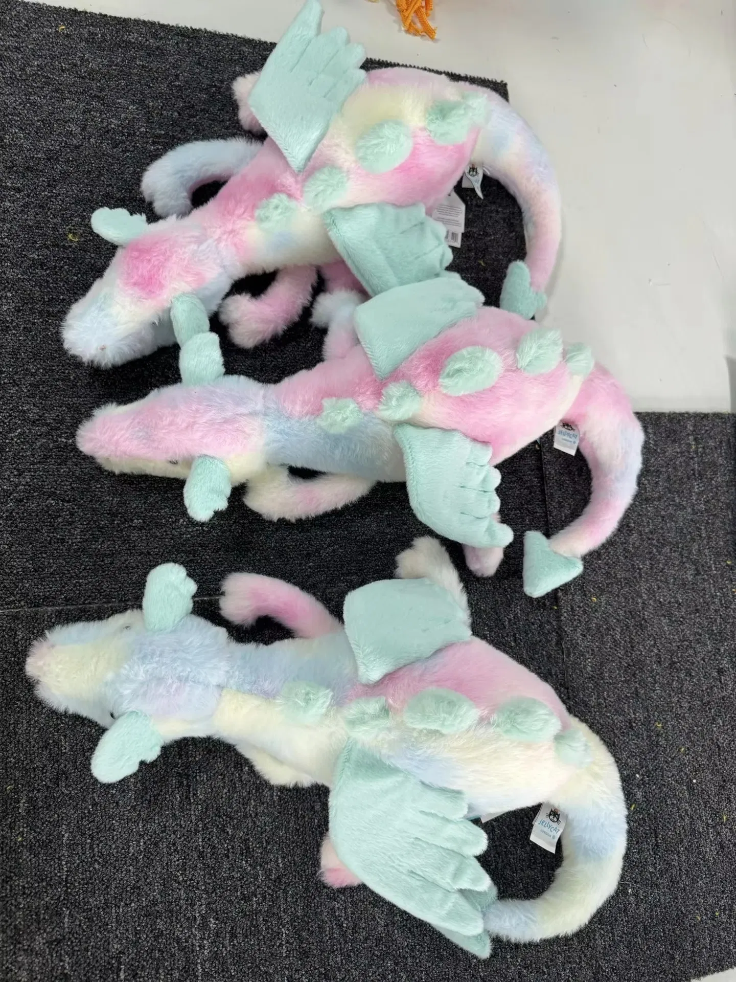Juguete de felpa de algodón orgánico Jelly Cat Dragón del cielo y Dragón de nieve muñeco suave y esponjoso con relleno de PP almohada suave y pesada