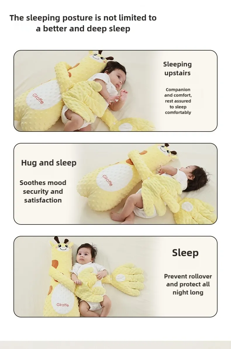 Pillow suave de felpa antiestrés para bebés