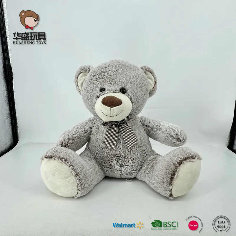 Juguetes de peluche de oso pardo de calidad premium con logo personalizado de oso de peluche