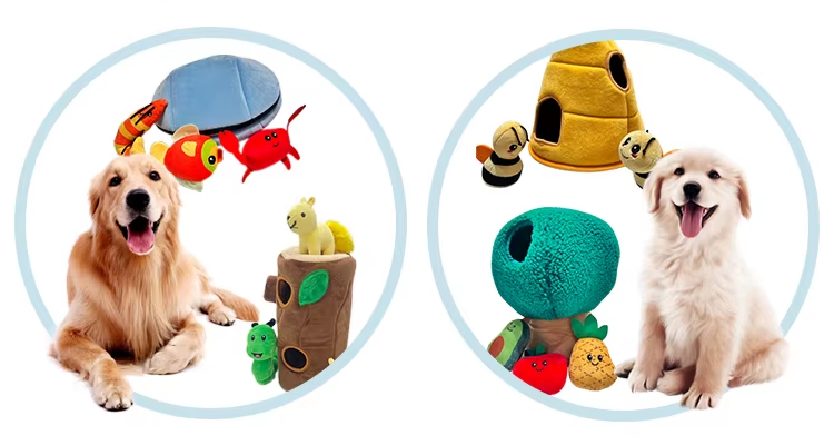 Suministro Directo de Fábrica Juguete de Peluche Interactivo Grande y Ecológico para Perros al por Mayor, Juguete para Masticar con Squeak y Cuerda